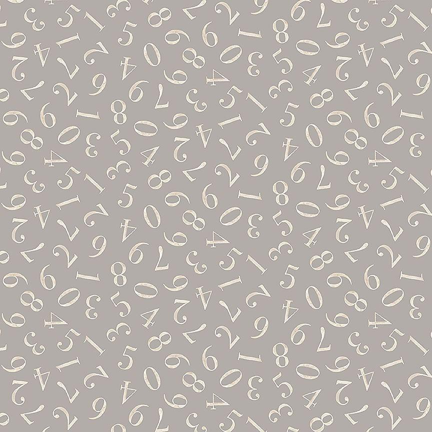 DS Count On Me Numbers - DNS3319-DOVE - Cotton Fabric