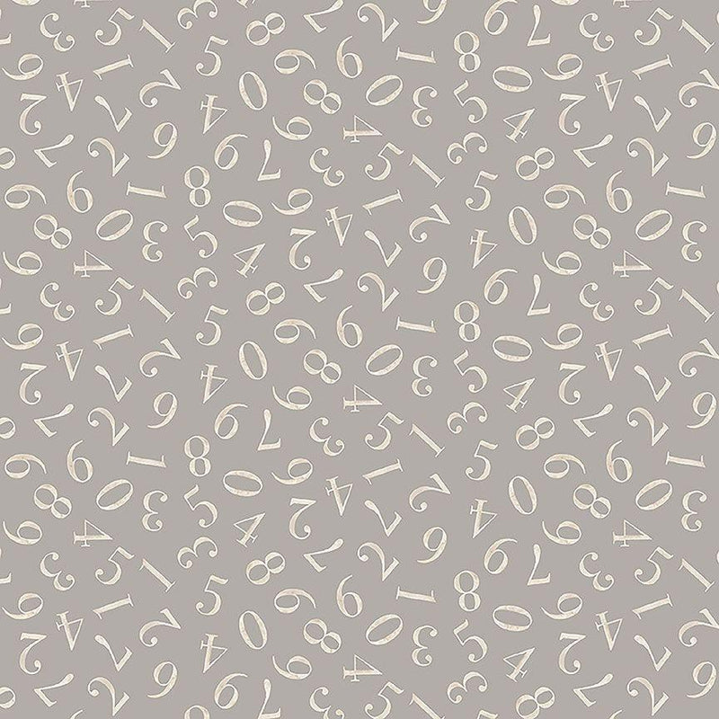 DS Count On Me Numbers - DNS3319-DOVE - Cotton Fabric