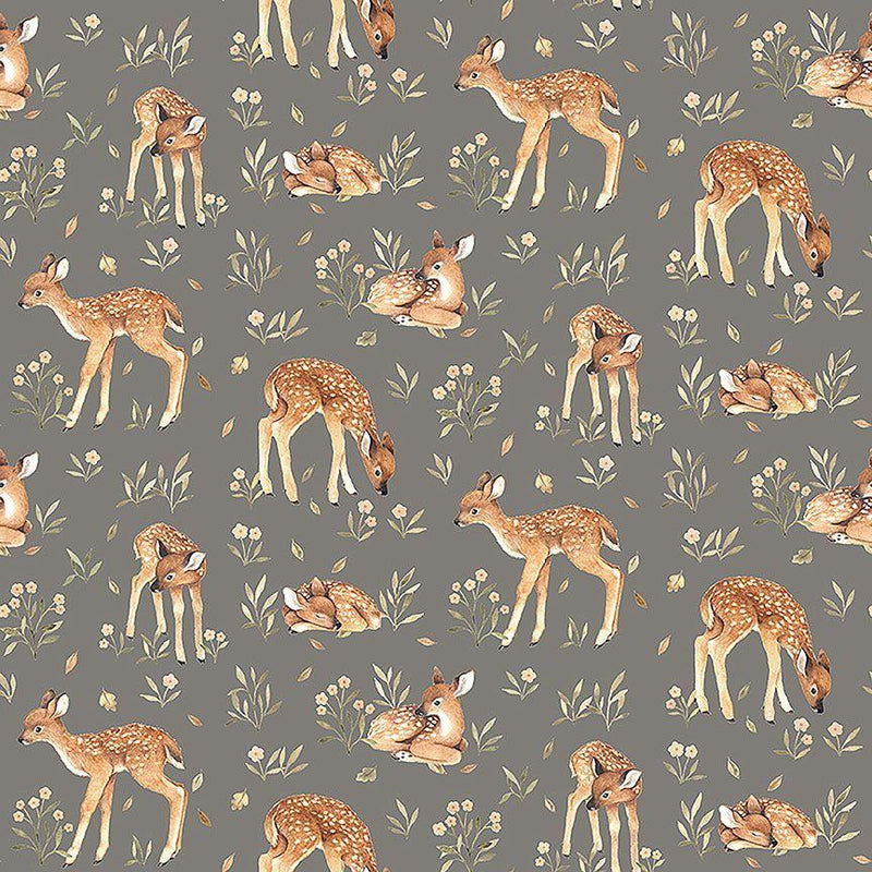 DS Count On Me Oh Deer - DNS3315-PEWTER - Cotton Fabric