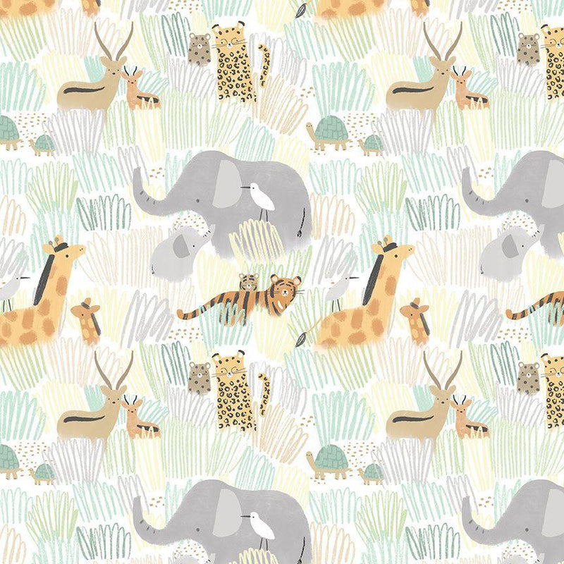 DS Grasslands Grasslands - STELLA-D2929-WHITE - Cotton Fabric