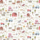 DS Hogs & Kisses Flannel - F3604-WHITE - Cotton Flannel Fabric