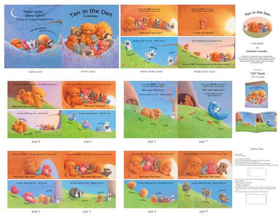 EZS Ten In The Den Book Panel - 7307-MULTI - Cotton Fabric