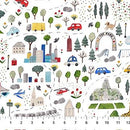 FIGO Mini Metropolis - 91189-10 White - Cotton Fabric
