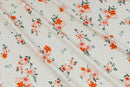 FM Double Brushed Romantic Floral Bouquet - 79-17151 Taupe/Coral - Dress & Apparel Fabric