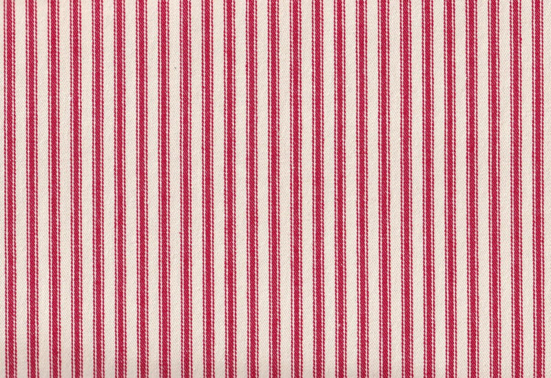 FOU Heavy Woven Ticking Stripe - 474-RED - Cotton Fabric