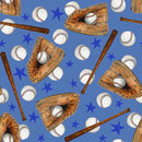 FQ Allstars Sports Baseball - 11231061 Blue - Cotton Fabric