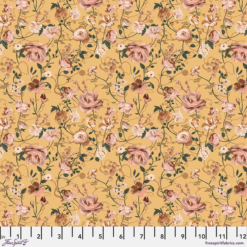 FS Enrapture Entwined - PWGG005.CANARY - Cotton Fabric