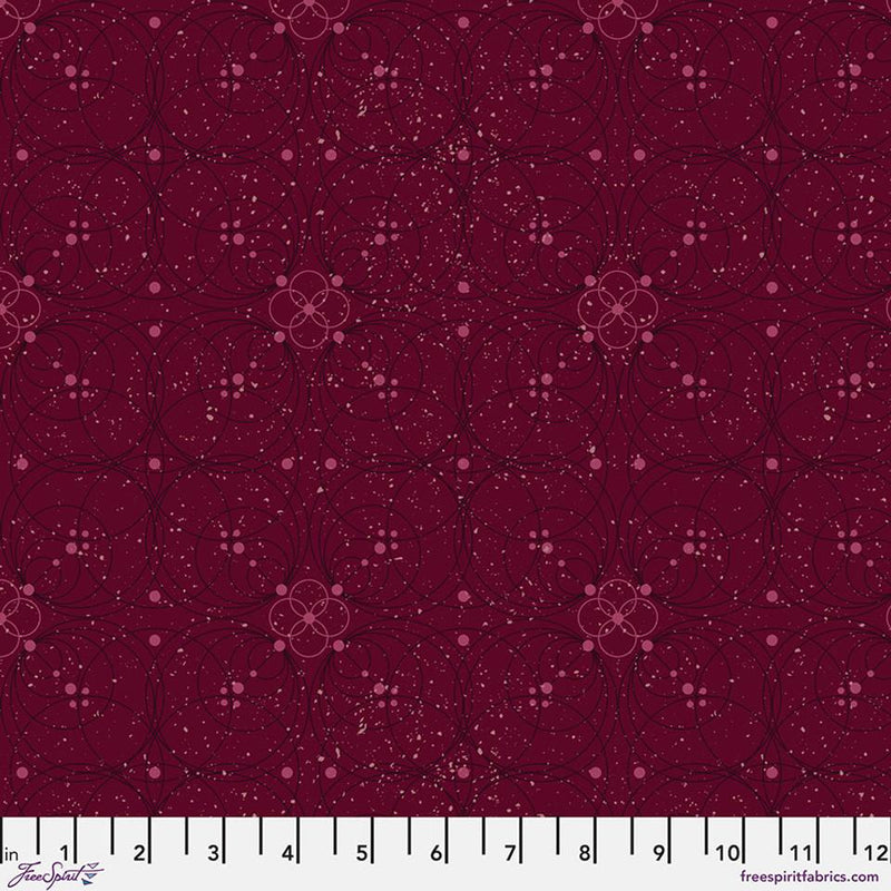 FS Enrapture Flourish - PWGG008.GARNET - Cotton Fabric