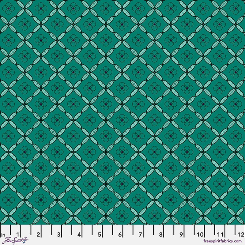 FS Enrapture Tiles - PWGG009.EMERALD - Cotton Fabric