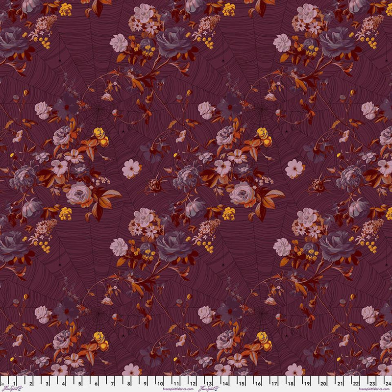 FS Enrapture Vining - PWGG004.CABERNET - Cotton Fabric