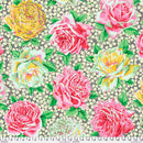 FS Kaffe Fassett Collective Rose Bloom - PWPJ077.GREY - Cotton Fabric