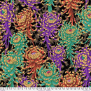 FS Kaffe Fassett Collective Spider Mums - PWPJ135.DARK - Cotton Fabric
