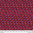 FS Kaffe: From The Archives Diagonal Poppy - PWGP024.AUBERGINE - Cotton Fabric