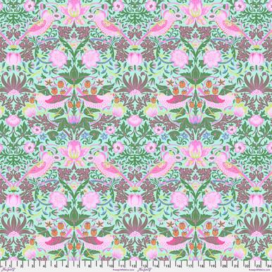FS Kaffe x Morris & Co. Strawberry Thief - PWKW013.AQUA - Cotton Fabric
