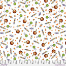 FS Moonlit Mischief Halloween Sweets - PWMY047.WHITE - Cotton Fabric