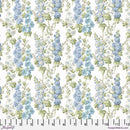 FS Southwold Hollyhocks - PWSA022.WHITE - Cotton Fabric