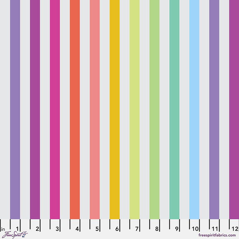 FS True Colors Graywork Disco Stripe - PWTP231.WHISPER - Cotton Fabric