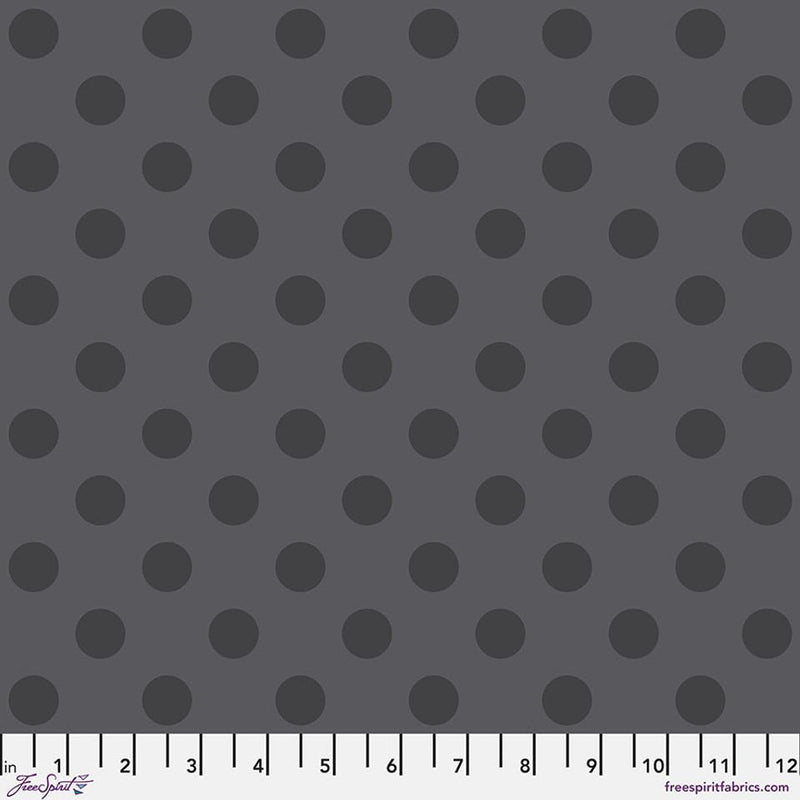 FS True Colors Graywork Pom Pom - PWTP118.CARBON - Cotton Fabric
