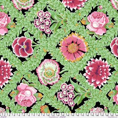 FS Vintage Flower Lattice - PWGP011.JEWEL - Cotton Fabric