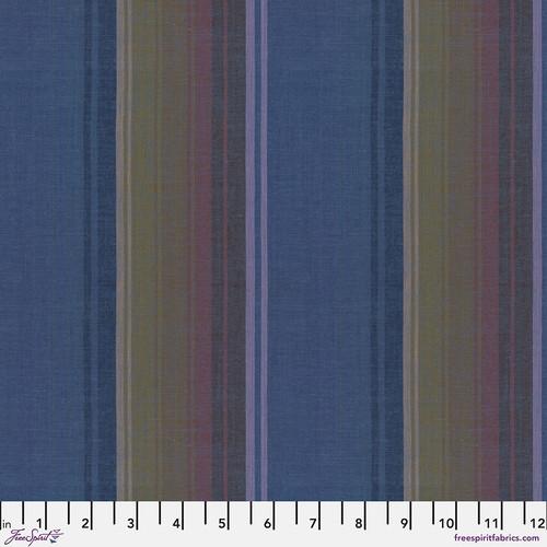 FS Woven Stripes Exotic Stripe - WSGP004.DENIM - Cotton Fabric