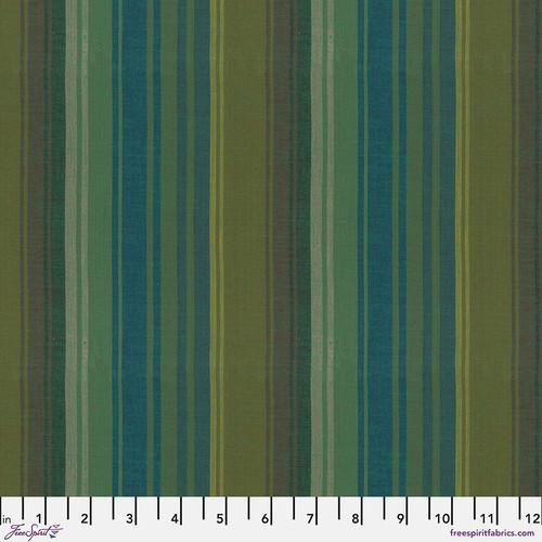 FS Woven Stripes Exotic Stripe - WSGP004.TEAL - Cotton Fabric