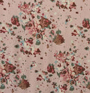 FTWH DTY Brushed Floral - FA14598 Mauve Blush - Dress & Apparel Fabric