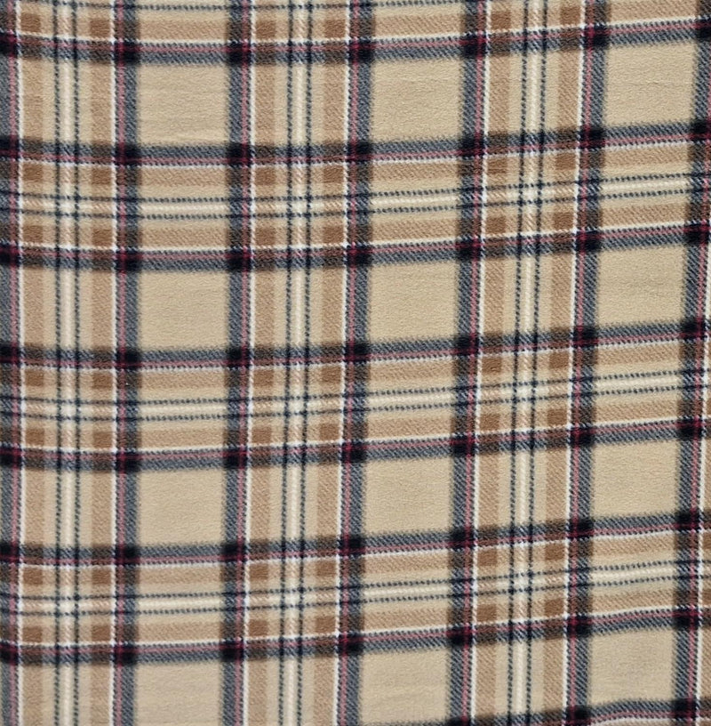 FTWH Polar Fleece Royal Stewart - FA14948 Brown - Fleece Fabric