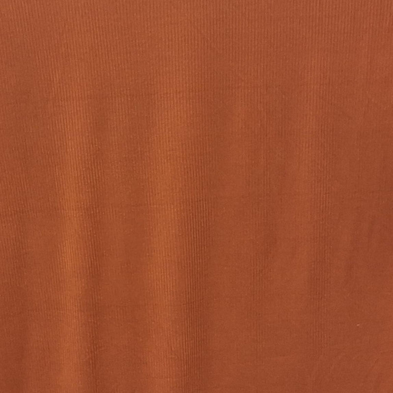 FTWH Rib Knit Solid - FA14266 Rust - Dress & Apparel Fabric