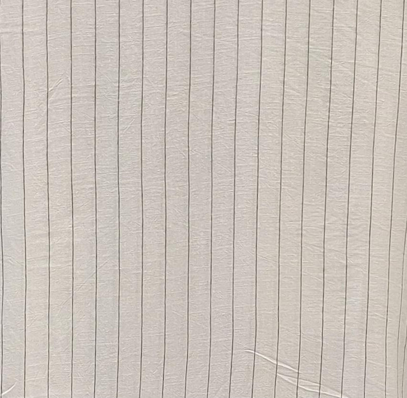 FTWH Stripe Wash Linen - FA15194 Ivory/Black - Dress & Apparel Fabric
