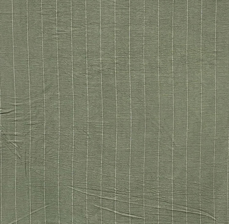 FTWH Stripe Wash Linen - FA15196 Olive/Black - Dress & Apparel Fabric