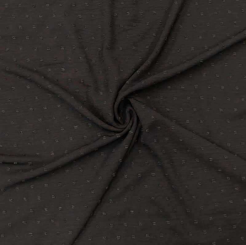 FTWH Swiss Dot Crinkle Black - FA12892 - Dress & Apparel Fabric