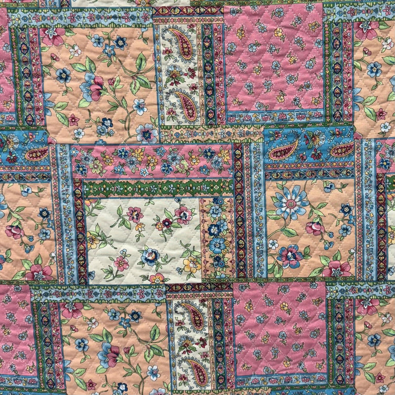 FT Floral Tile Double-Faced Quilted Fabric - 20337473