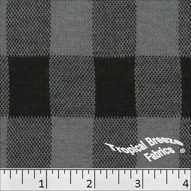 GDS Buffalo Plaid Knit - 32327-GY Gray - Dress & Apparel Fabric
