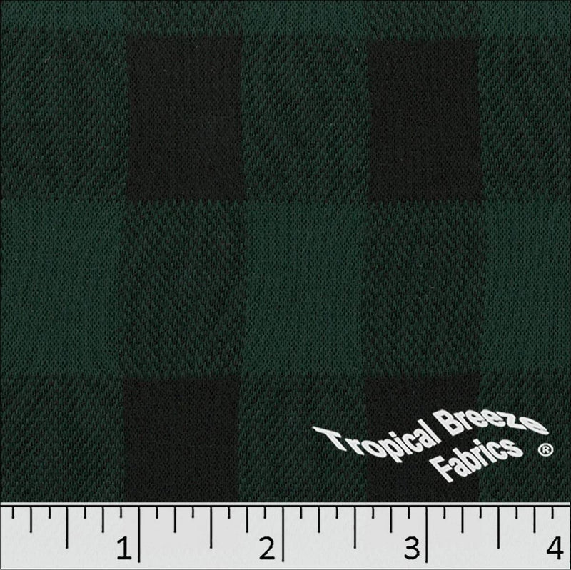 GDS Buffalo Plaid Knit - 32327-HT Hunter - Dress & Apparel Fabric