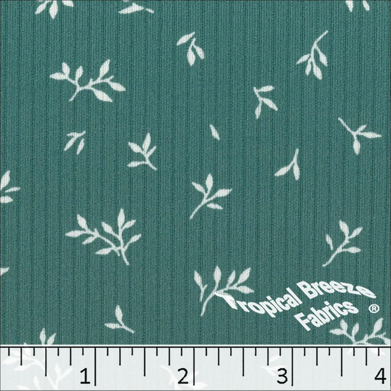 GDS Poly/Spandex Printed Classic Ribbed Knit - 32842-JD Jade - Dress & Apparel Fabric