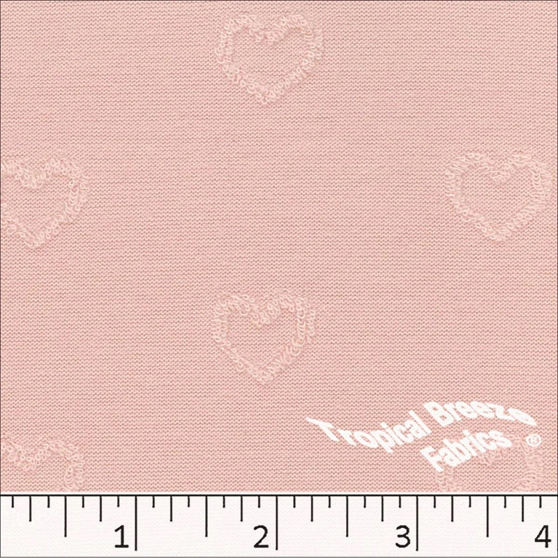 GDS Poly Downy Hearts - 323542-BL Blush - Dress & Apparel Fabric