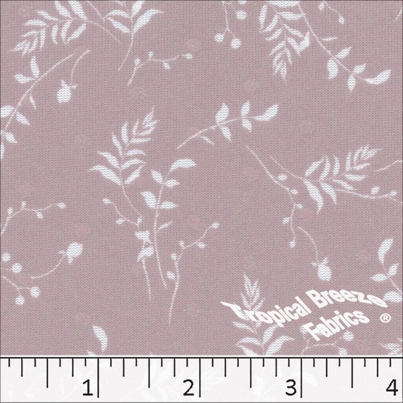 GDS Polyester Swiss Dot Floral Print - 573510-GM Grapemist - Dress & Apparel Fabric