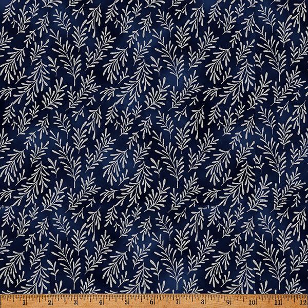HFF BMidnight Perch - X7799-128S Midnight/Silver - Cotton Metallic Fabric