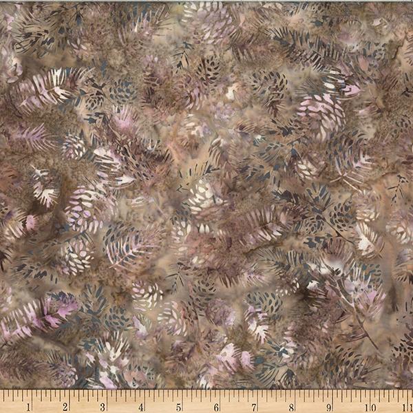 HFF Bali Batik Big Floral - W2568-80 Taupe - Cotton Batik Fabric