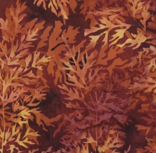 HFF Bali Batik Ferns - W2591-347 Lava - Cotton Batik
