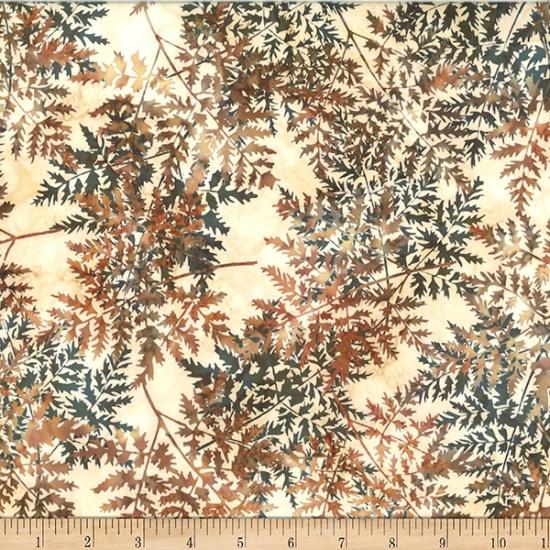 HFF Bali Batik Large Fern - V2548-168 Nutmeg - Cotton Fabric
