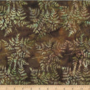 HFF Bali Batik Large Fern - V2548-58 Earth - Cotton Batik Fabric