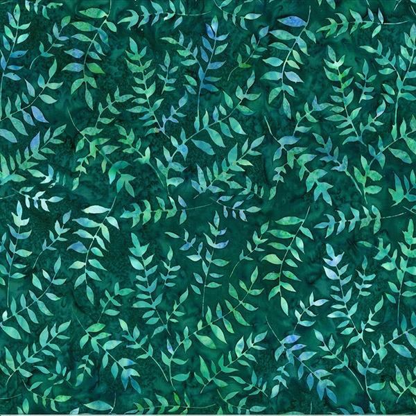 HFF Bali Batik Leaf - V2520-272 Mallard - Cotton Fabric