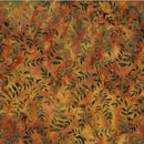 HFF Bali Batik Leaf - V2520-572 Bourbon - Cotton Batik Fabric
