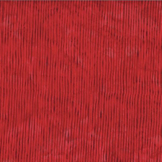 HFF Bali Batik Skinny Stripes - R2284-78 Scarlet - Cotton Batik Fabric