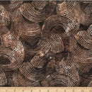 HFF Bali Batik Skipping Rocks Organic Lines - W2572-51 Chestnut - Cotton Batik Fabric