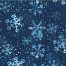 HFF Bali Batik Snowflake - V2523-19 Navy - Cotton Batik Fabric