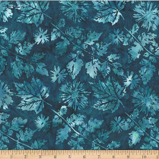 HFF Bali Batik Veined Leaves - V2547-524 Moonstruck - Cotton Fabric