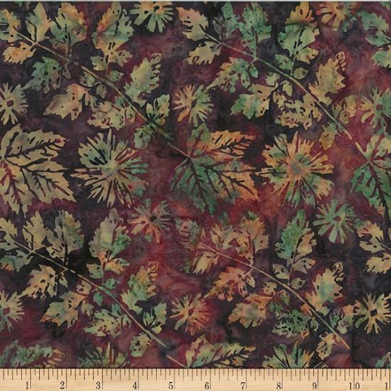 HFF Bali Batik Veined Leaves - V2547-533 Nightshade - Cotton Fabric