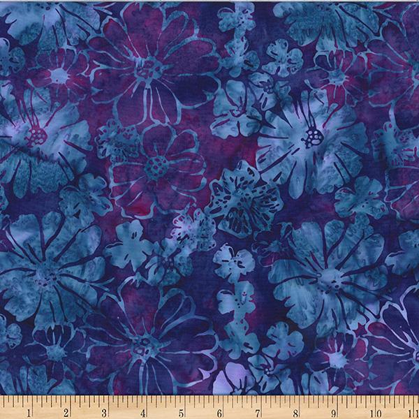 HFF Bali Batiks Bold Floral - X2634-291 Olivia - Cotton Batik Fabric